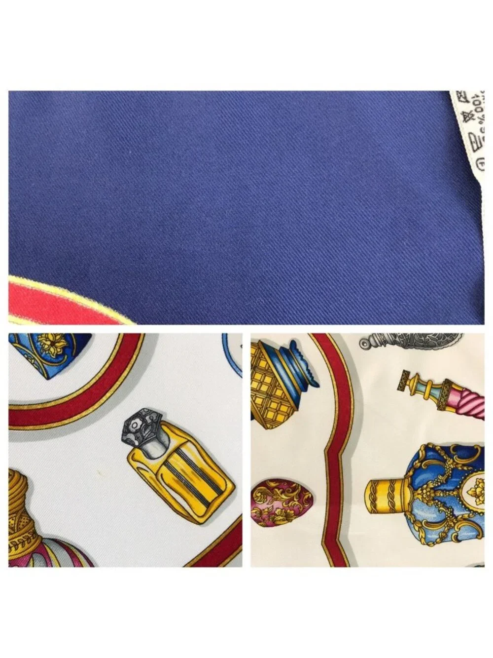 Hermes Carre 90 Pourvu Qu'on Ait L'ivresse Blue Silk Scarf - Picture 7 of 7